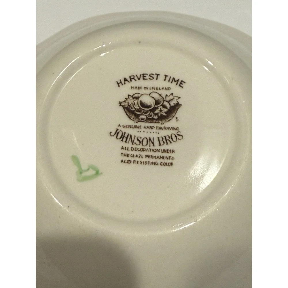 Set of 2 Vintage Johnson Bros Harvest Time Fruit 6.5